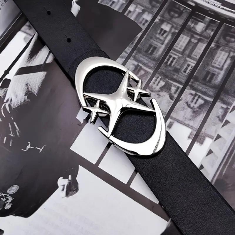 Elegante Fibbia a Croce Ovale in Metallo Cintura Resistente Semplice Universalmente Compatibile Unisex Regalo per Uomini Donne