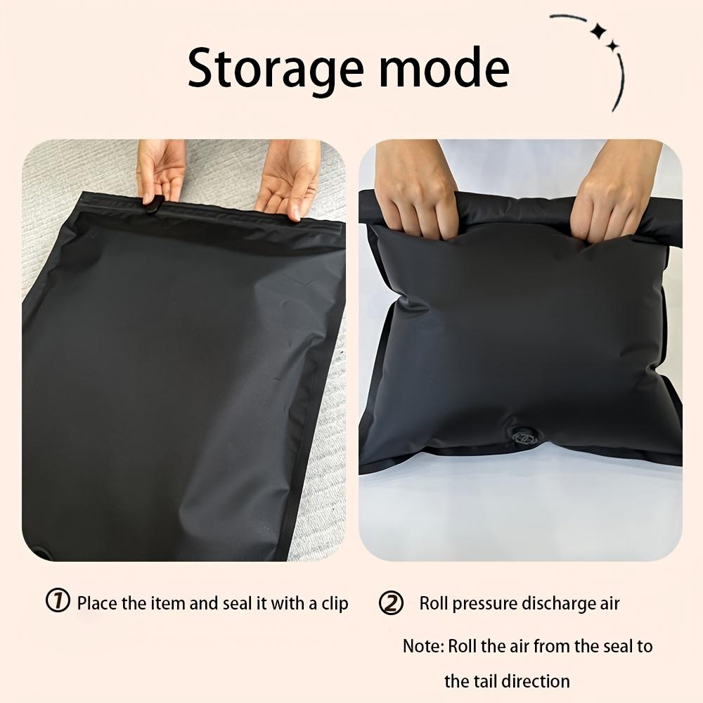 Clothing Organizer Hand Roll Bag Large Capacity Storage Compression Bag Reusable Dustproof Bag Portable Vacuum Storage Bag