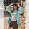 Lapel Long-sleeved Shirt Women's Autumn New Temperament Solid Color Casual Loose Top