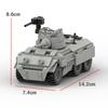 Military Truck Building Block Transport Vehicle M8 Light Armored Vehicle MOC Assembly Model Toys Gifts