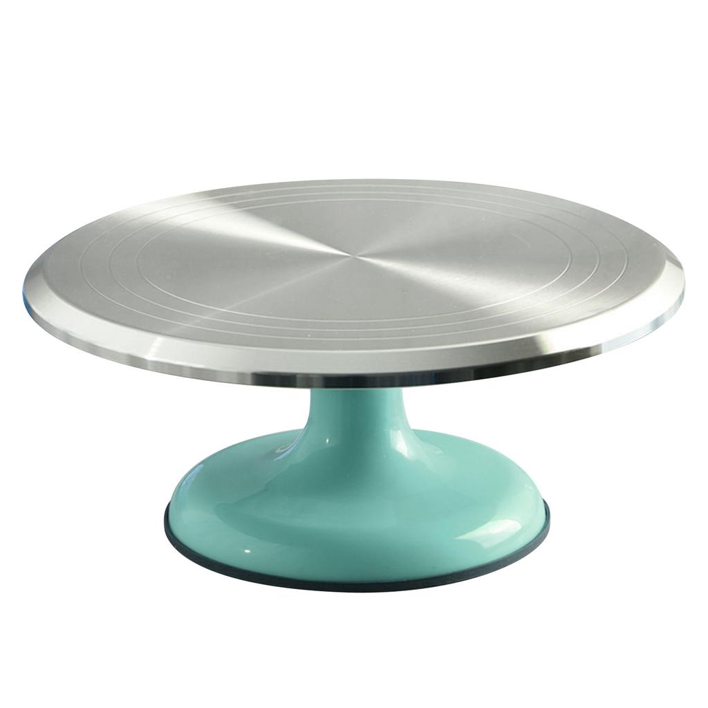 Cake Turntable Revolving Cake Stand Rounded Edges Silent Bearing Aluminum Alloy Stable for Cake Decorating Supplies
