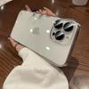 Luxury Plating Transparent Frameless Ultra Thin Case For iPhone 16 15 14 Plus 13 12 11 Pro Max Clear Hard Lens Protection Cover