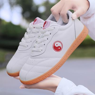 Unisex Skórzane Buty Wushu Tai Chi z Prawdziwej Skóry - Podeszwa Oxford Elastyczna Gumowa Podeszwa Buty Treningowe Kung Fu