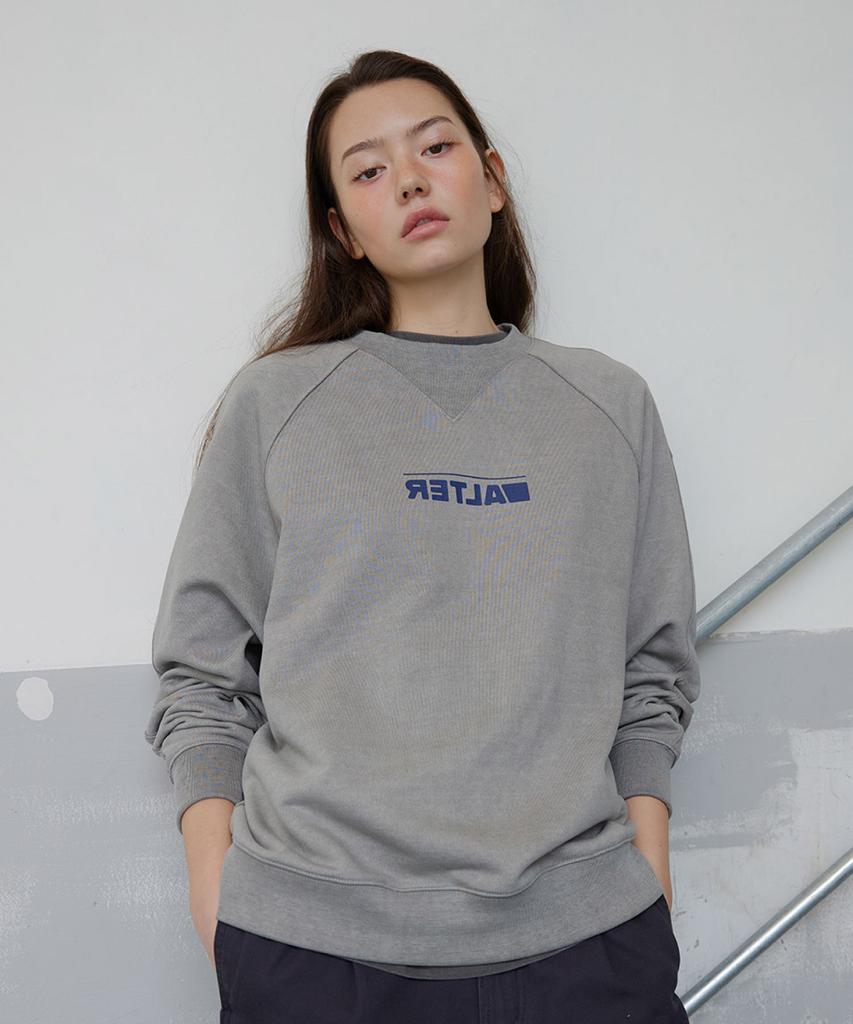 ALTER STUDIO Pigment Raglan Neat Sweatshirt_L/Grey