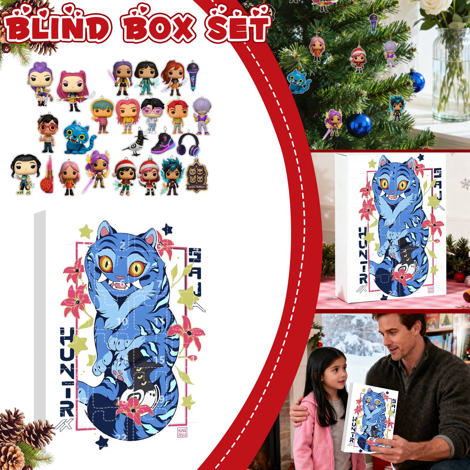 

2D Адвент-календарь включает 24 адвент-календаря, календарь обратного отсчета и коллекционные сюрпризы One Size