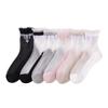 5 Paar Mode Transparente Kristallseide Damen Socken Perlenblume Kristallseide Damen Socken Kristallseide Jahr Damen Socken