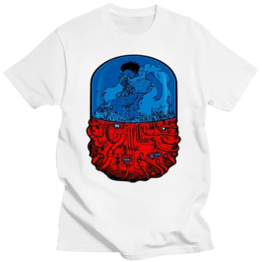 

Японская аниме-футболка Akira для мужчин Tetsuo Kaneda Neo Tokyo Tee Man Cool Fashion Short Sleeves Mens Designer Cotton tshirt S