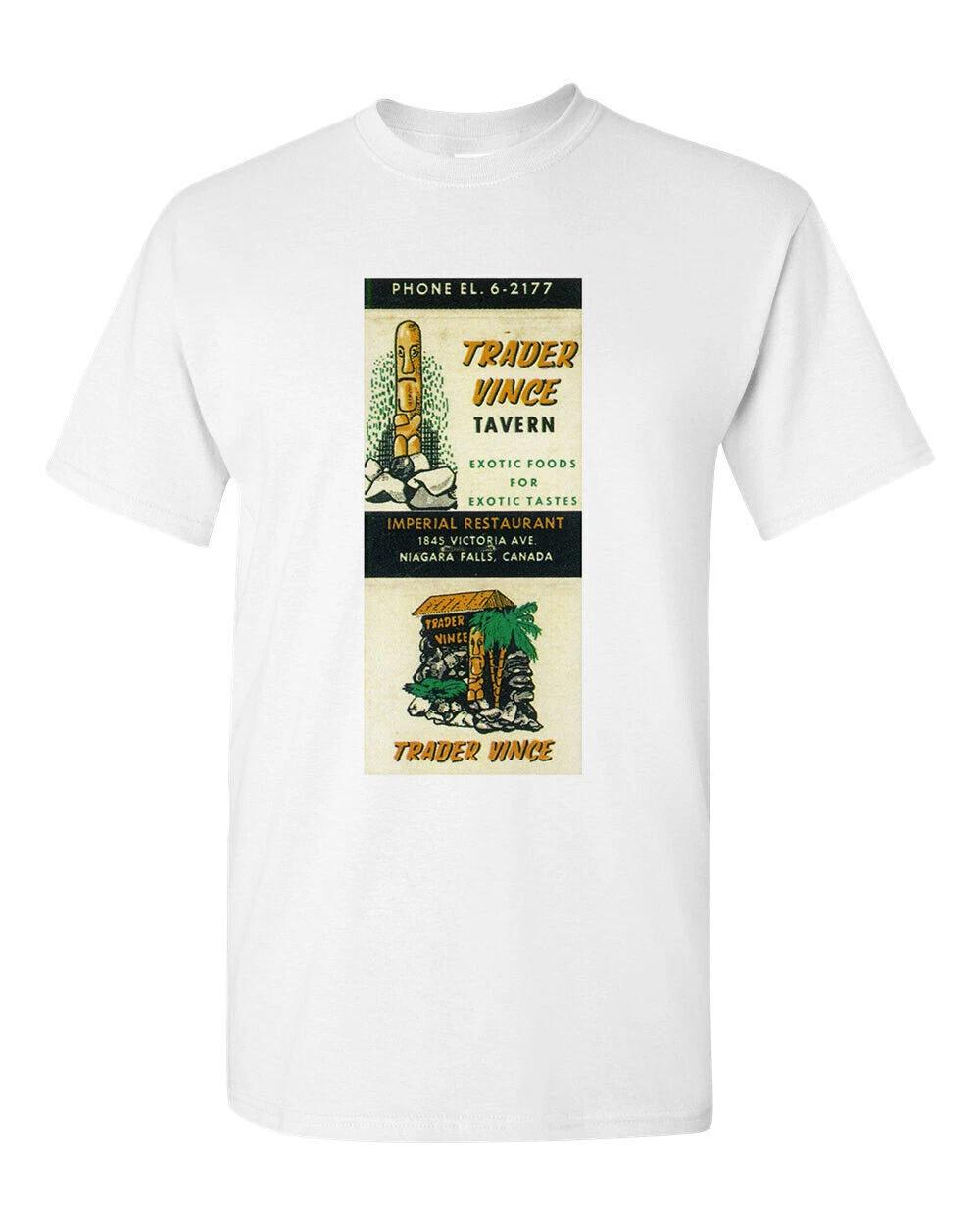 Retro Tiki T Shirt White 100% Cotton Bar Mug No. 9 Trader Vince Tavern S