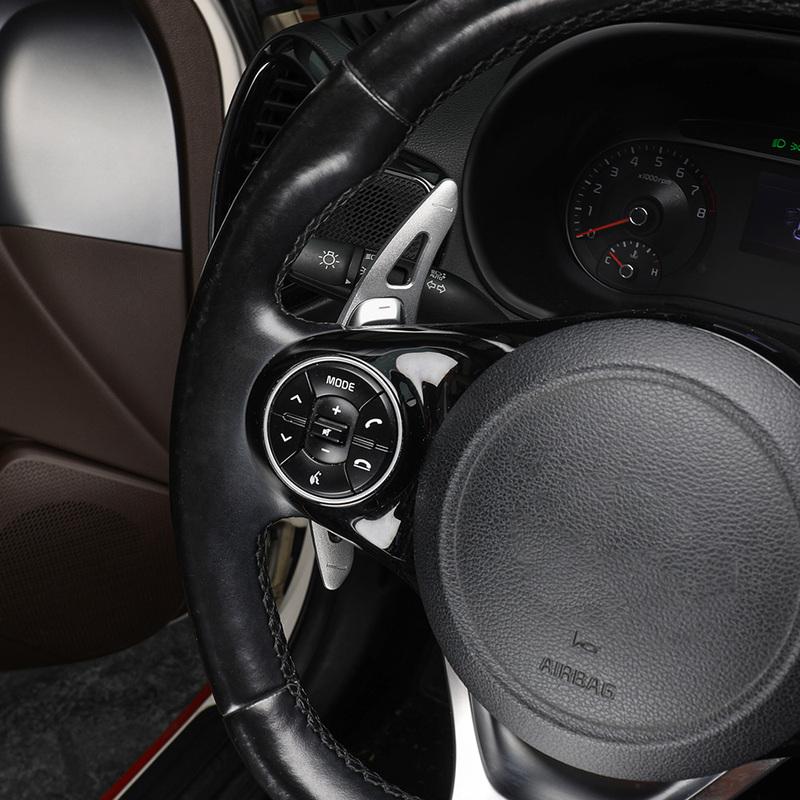 For KIA Soul   Accessories 2pcs Aluminum Steering Wheel Shift Paddle Wheel Shifter Extension Auto Accessories LHD/RHD