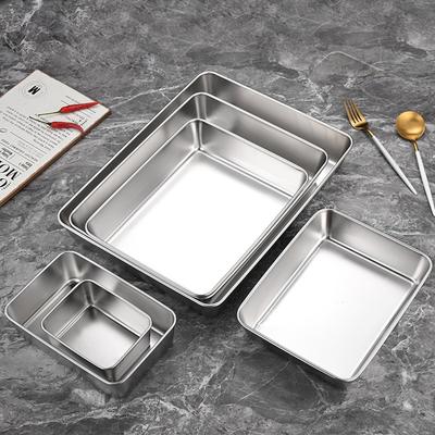 Stainless Steel Food Tray Vegetable Dinnerware Food Kitchen