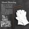 AD23-Copper Dowsing Rods 2PCS Divining Rods+Dowsing Pendulum + Divination Mat- For Divining Water,Treasure,Buried Items Etc