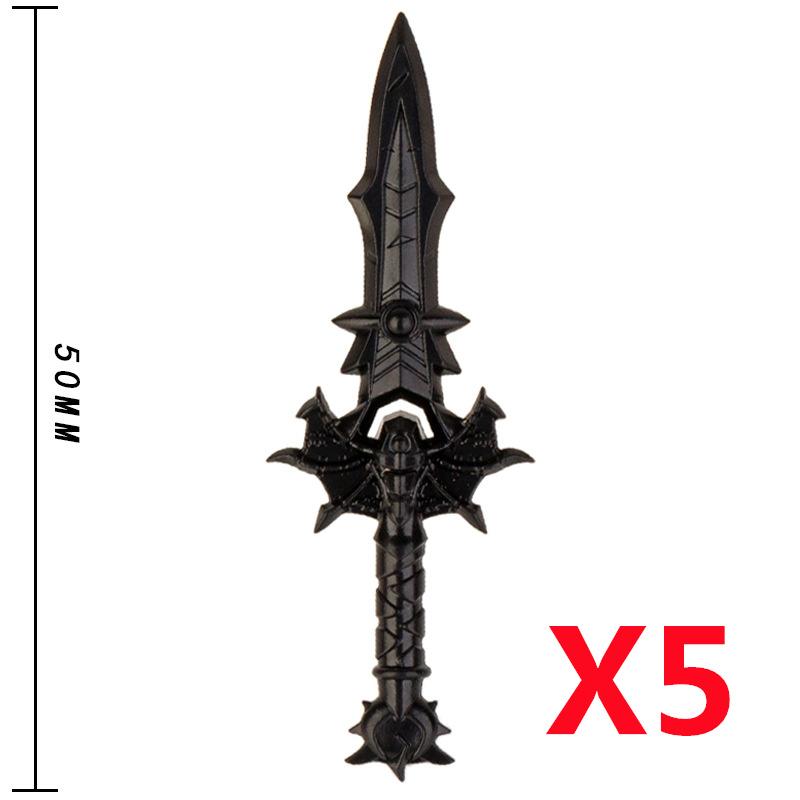 MOC Medieval Military Anime Figures Weapons Building Blocks Toys Soldiers Shield Sword Bow Trident Ax Gun Hammer DIY Gifts K027