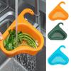 1pc Swan Drain Basket Kitchen Vegetable Cleaning Multi Functional Pool Triangle Plastic Filter Rack Sink Drain Basket Strainer