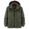 Large Size Jacket Men's Cotton Jacket Autumn Thin Outdoor Windproof Multi-pocket Suit