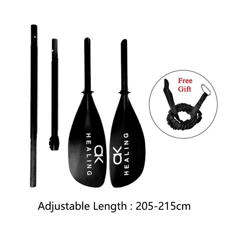HEALING 4 Sections Kayak Paddle Carbon Fiber Double-Head Blades Inflatable Stand Up Paddle for Boat Surfing Kayaks Tool
