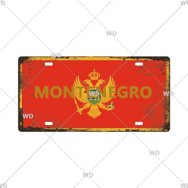 National Flag License Plate 6x12Inch Home Signs Metal Vintage Tin Sign Garage Bar Wall Signs Decor Patriots Best Gift Dustproof