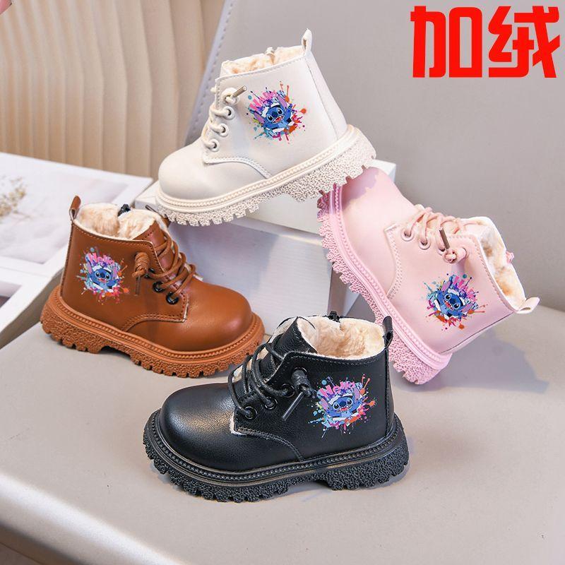 Boys' and Girls' Lightweight Snow Boots for Winter, Children's Leather Shoes with Added Insulation for Warmth and Comfort, Large Cotton Shoes.