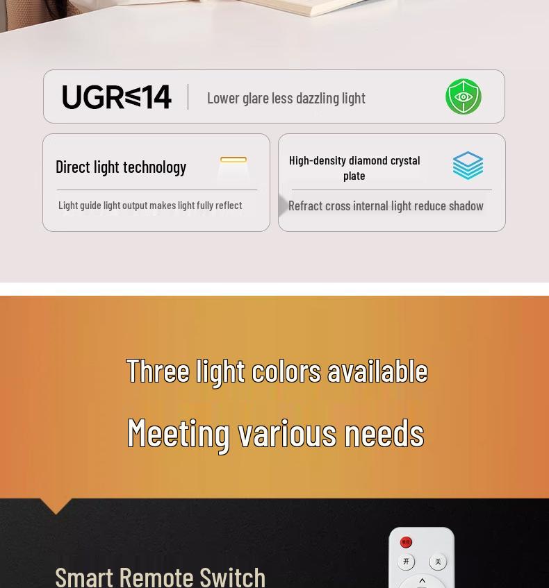 Full Spectrum Eye Protection Lamp – Anti-Blue Light Floor Light for Bedrooms, Desks, Pianos, and Student Reading.