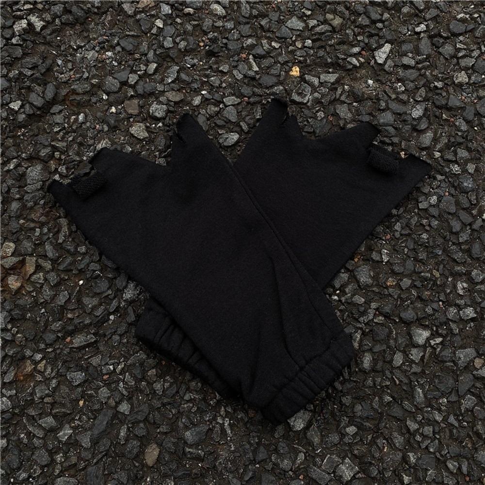 Trends Grunge Style Fingerless Gloves Hip-hop Ripped Mittens Irregular Tear-edge Gloves  Daily