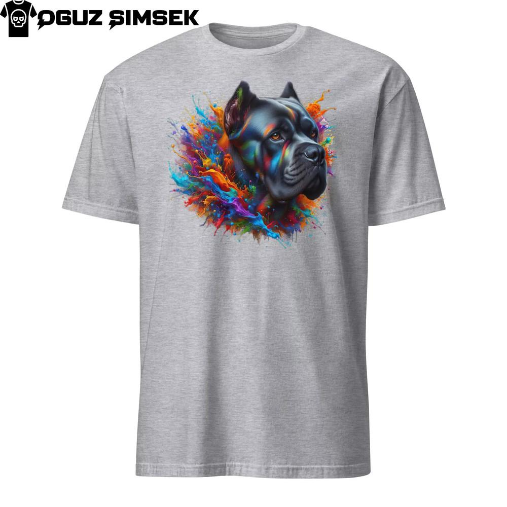 

Colorful Cane Corso Dog Unisex T-Shirt | Vibrant Graphic Tee | Short Sleeve S