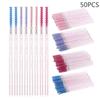50 Stück Wimpernverlängerung Regenbogen Augenbrauenbürste Mascara-Stab Applikator Spoolies Wimpern Kosmetikpinsel Set Make-up Werkzeug
