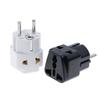 1 To 2 Splitter Germany France 5Mm Plug To Universal Uk/Us/Eu/Au 2/ 3 Pin Socket