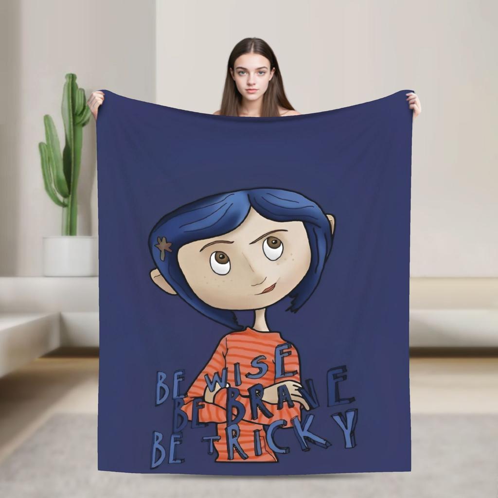 Super Soft BlanketChild Airplane Travel Coralines Throw Blanket Horror Flannel Bedspread For Living Room Comfortable Sofa Cover
