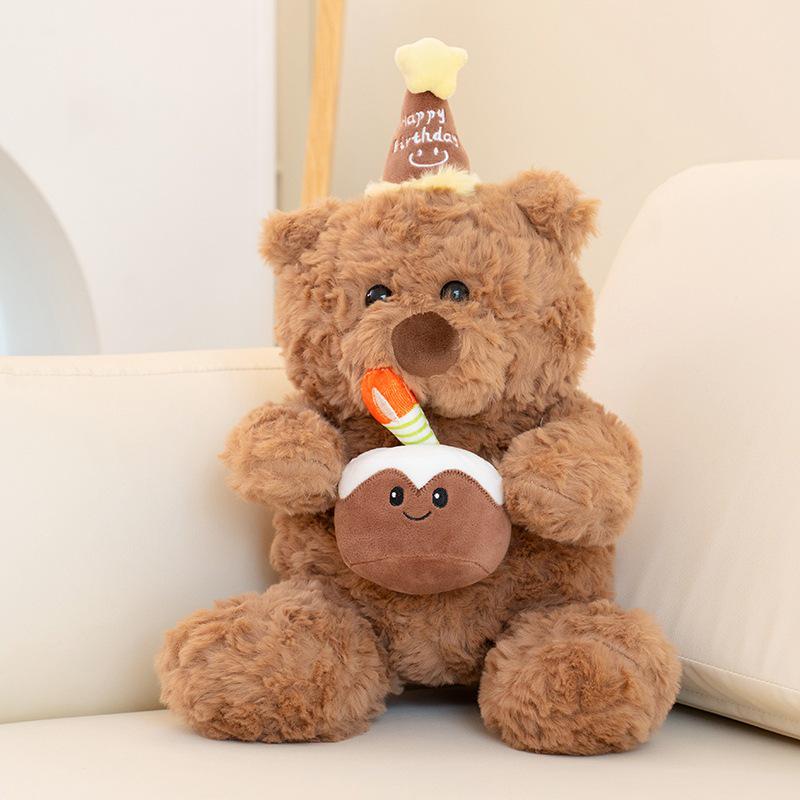 Adorable Cake Teddy Bear Plush Toy for Kids – Comforting Companion Doll