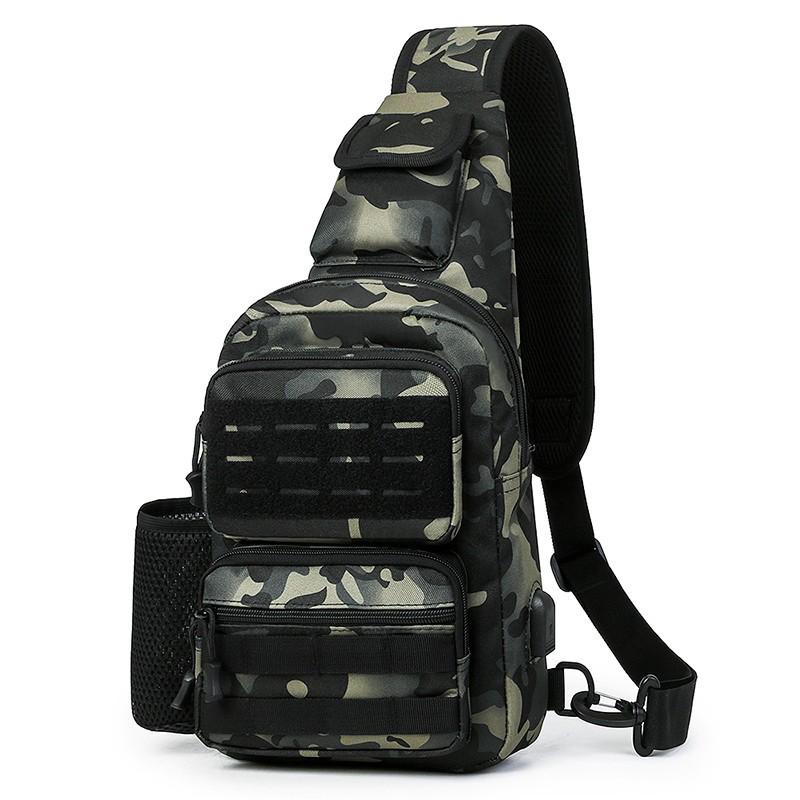 Yuebao Camouflage Tactical Outdoor Shoulder Bag - Durable, Sun-Resistant, Multi-Function Chest Crossbody Bag