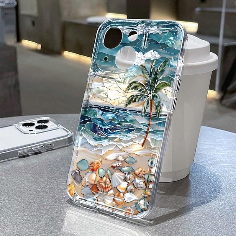 

Tropical Beach Coconut Tree Blue-Green Phone Case For Samsung Galaxy S26 S23 S24 S25 Ultra S22 S21 S20 Plus FE A53 A70 Cover Galaxy S22+ 5G