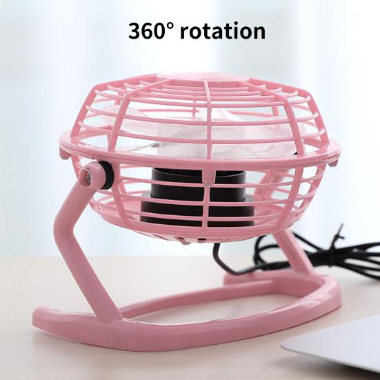 Mini Fan Quiet Stable Base Strong 4 Blades Wind Easy To Carry Cooling