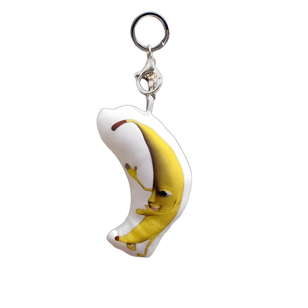 Adorable Banana Plush Toy Keychain With Soft Crystal Fabric And Voice Feature Banana