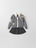 Girls' Autumn Rabbit Police Officer JK Uniform Set - Includes Woolen Pleated Skirt