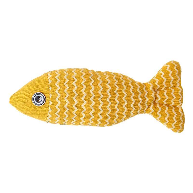 Cat Fish Toy Cat Scratcher Catnip Toy Interactive Simulation Fish Cat Mint Fidget Toys Stuffed Playing Toy designed for Cat Kitten