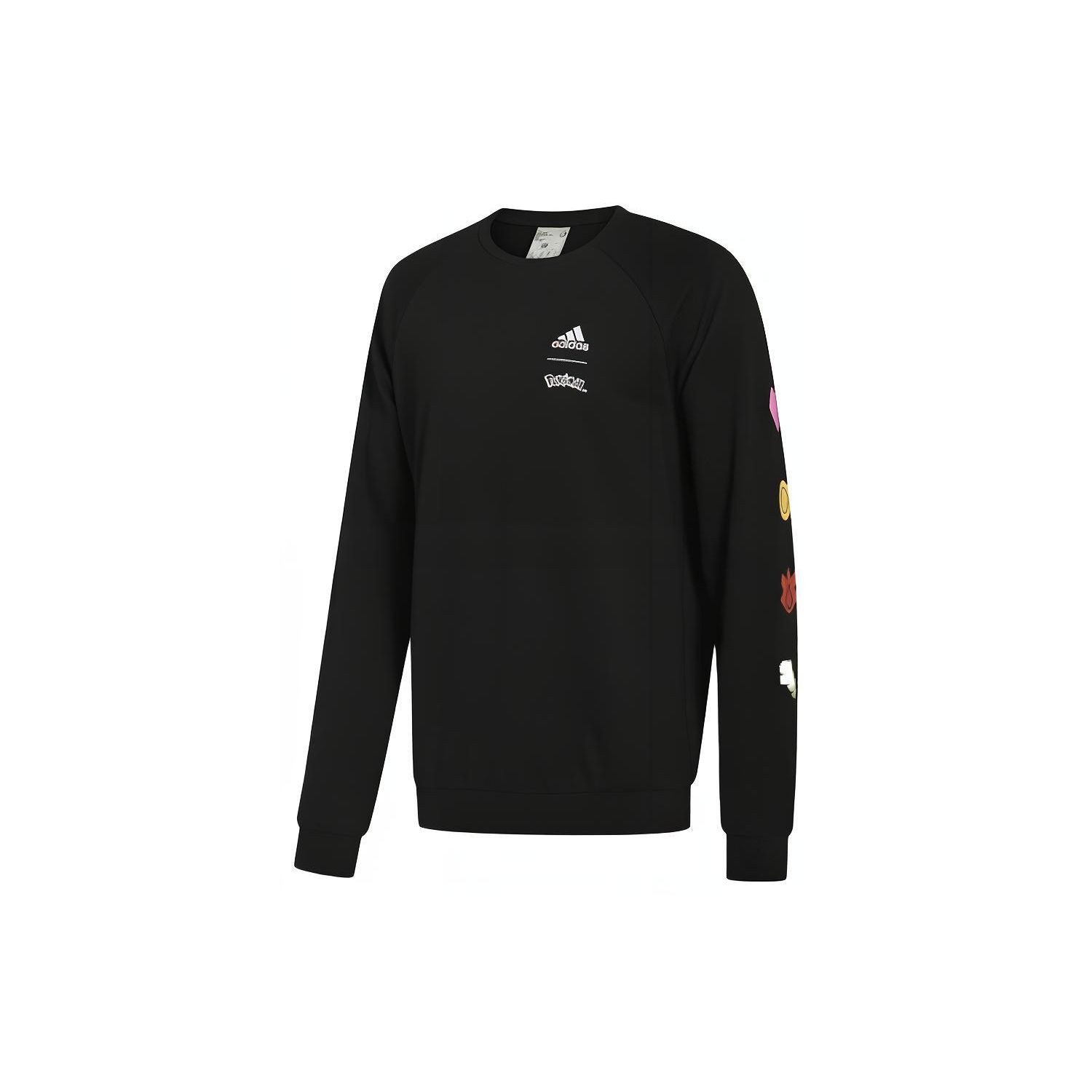 Adidas X Pokemon Printed Training Crew Neck Sweatshirt Men Black GN2999 S