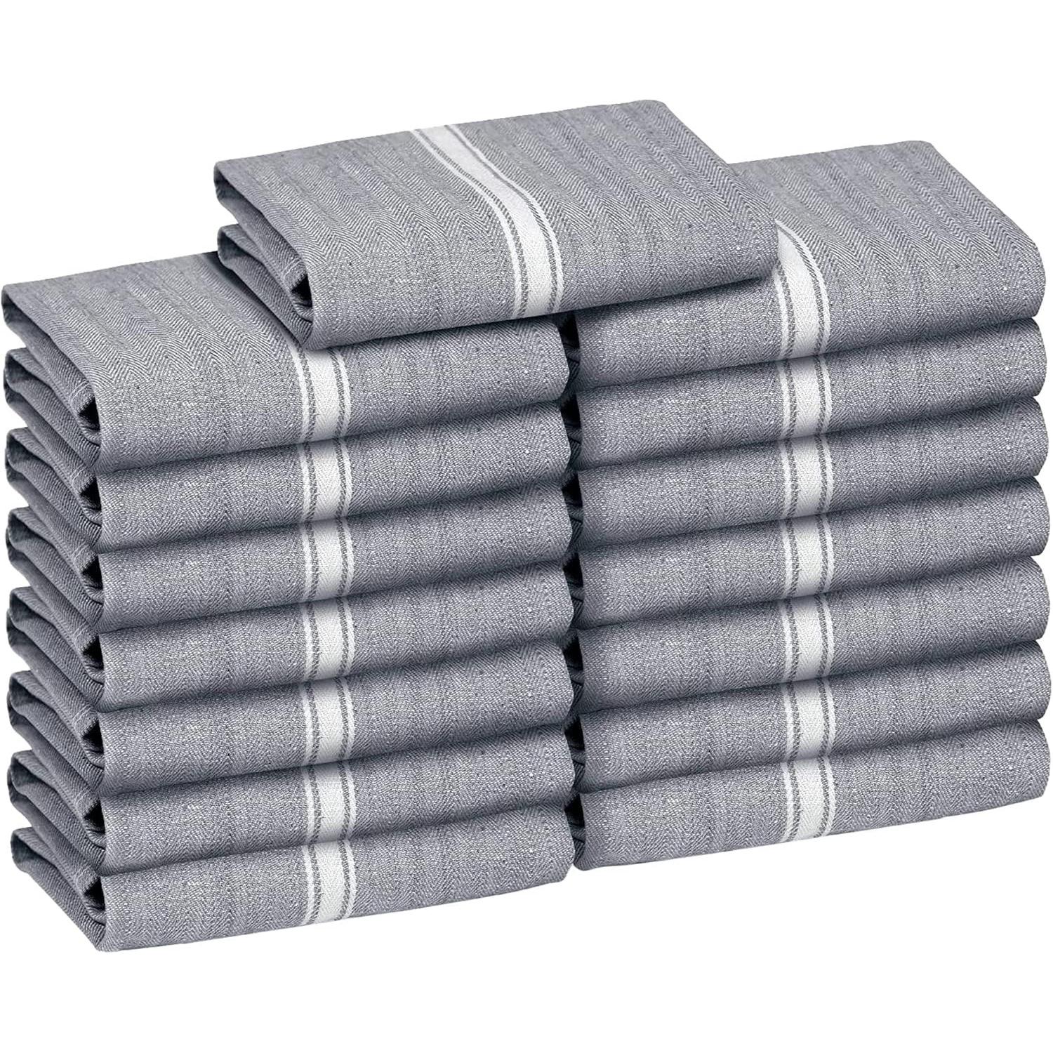 

Colorfast Striped Tassel Tea Towel: Thick, Absorbent, Oversized Cotton-Polyester Blend 40x64cm