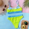 Women's High Waisted Two Piece Bathing Suit Padded Push Up Bikinis Set Swimsuit Swimwear