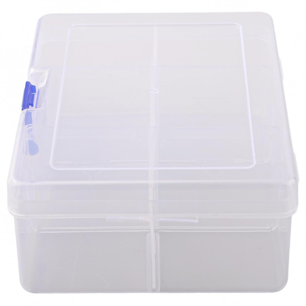 Clear Visibility Adjustable Storage Box Compartment Case Plastic Organizer