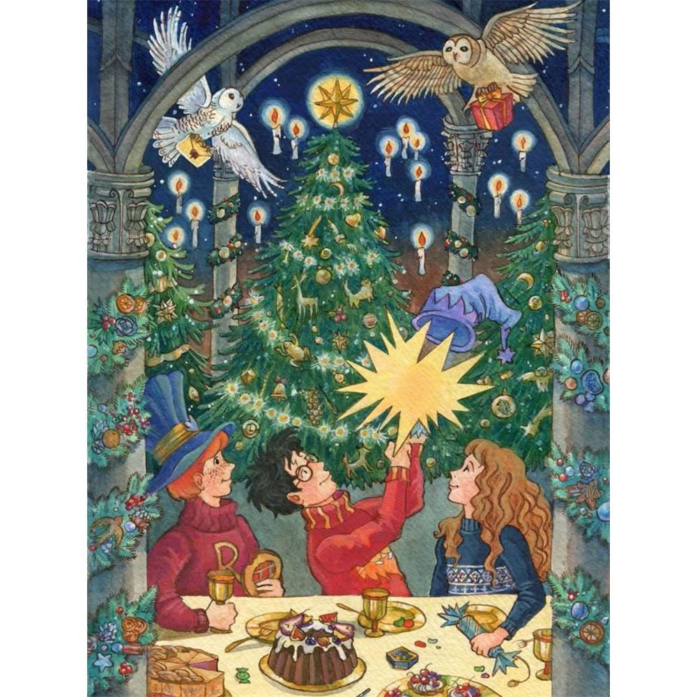 2026 New Harry Potter Christmas Castle 5D Diamond Painting Art Magical Alphabet Witch House Cross Stitch Mosaic Home Decor