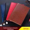 Customized High-End Leather A5 Notebook with Logo for Business Meetings