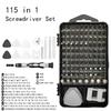 115 in 1 Elektronik Schraubendreher Bit Set Handwerkzeuge Schraubendreher Set Präzisionsschraubendreher Werkzeuge Reparatur Wartungswerkzeuge