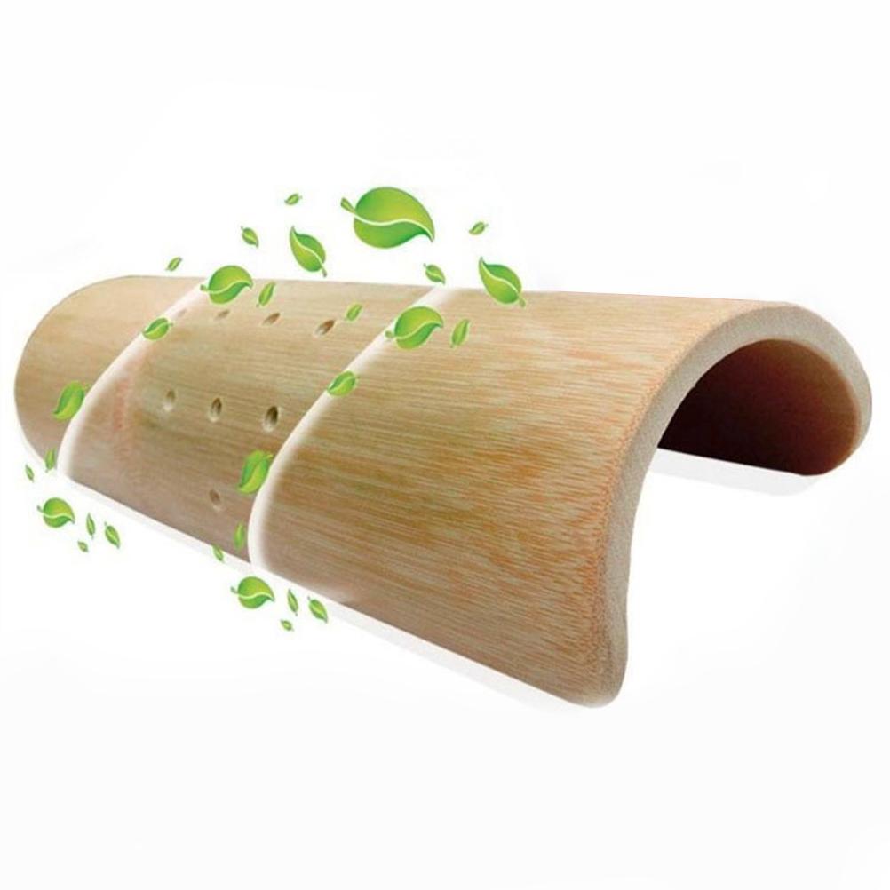 2pcs Bamboo Neck Pillows 5cm Height Ergonomic Design for Neck Waist Support U shaped Lumbar Pillow Sleeping Aid Travel Camping 31x9x5cm 1830₽