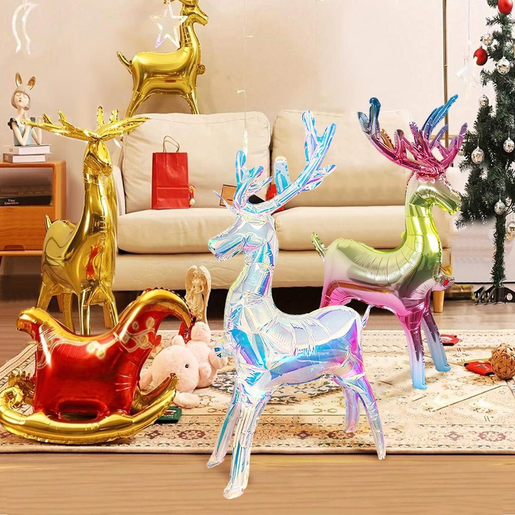 Christmas Elk Standing Foil Balloon, Christmas Deer Balloon, Winter Theme Birthday, Christmas New Year Party Decoration,