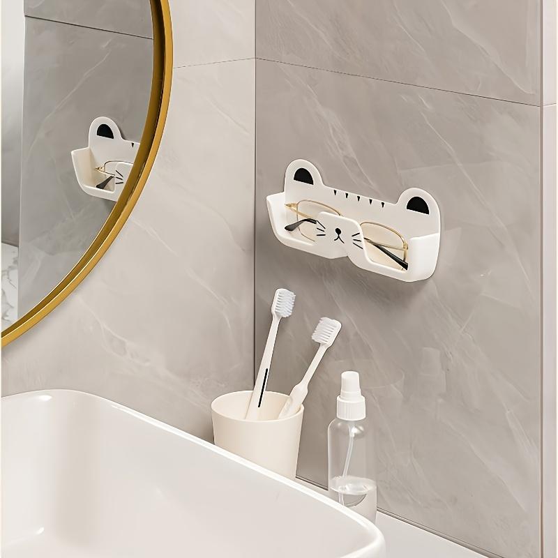 Wall-mounted Glasses Storage Box, Suitable for Bedside, Bathroom, Living Room, and Cabinet Use., Shelves