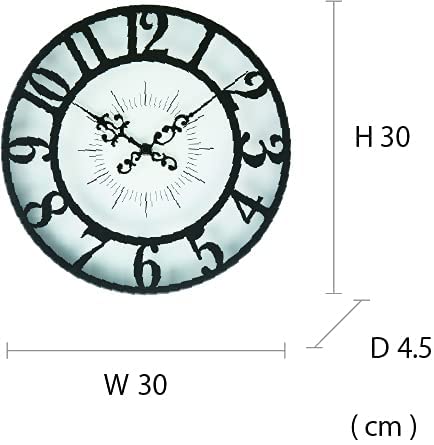 Interform Gisele Nástěnné hodiny CL-4960BK Černobílé s krokovým strojkem