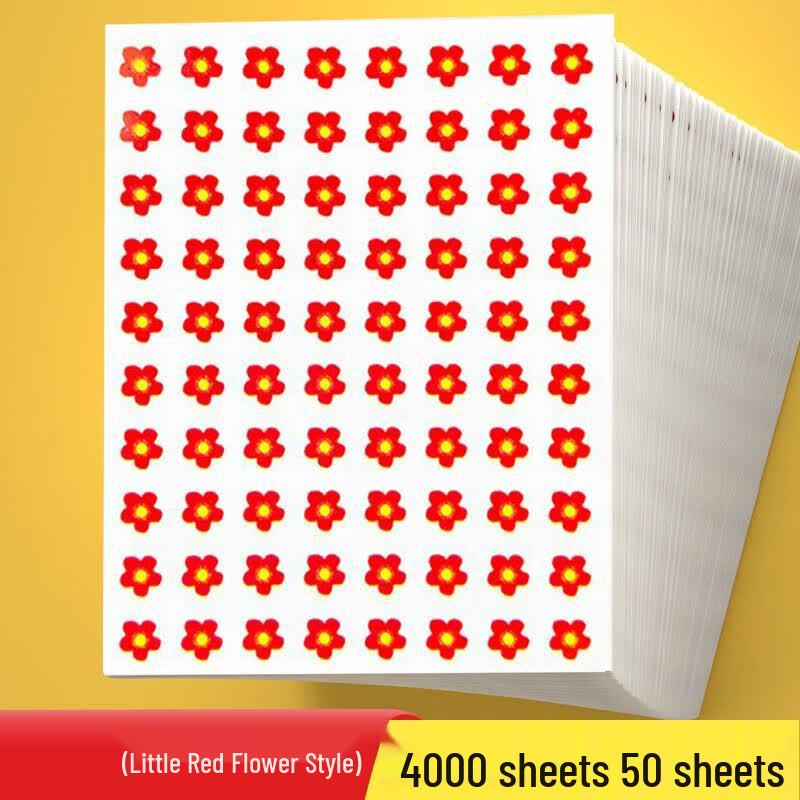 Little Red Flower Reward Stickers
