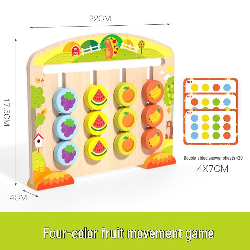 

Двусторонняя деревянная игра в шахматы Монтессори для детей – Четырехцветная логика и веселье