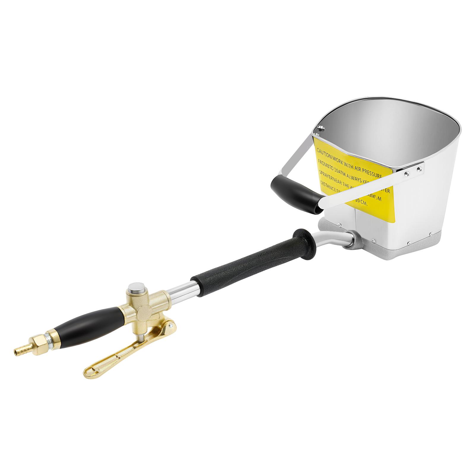 

4 Nozzle Cement Spray Gun, 3.5L Mortar Sprayer, 8 Bar Air Powered Wall Plastering Tool for Construction & Home Renovation серебряный