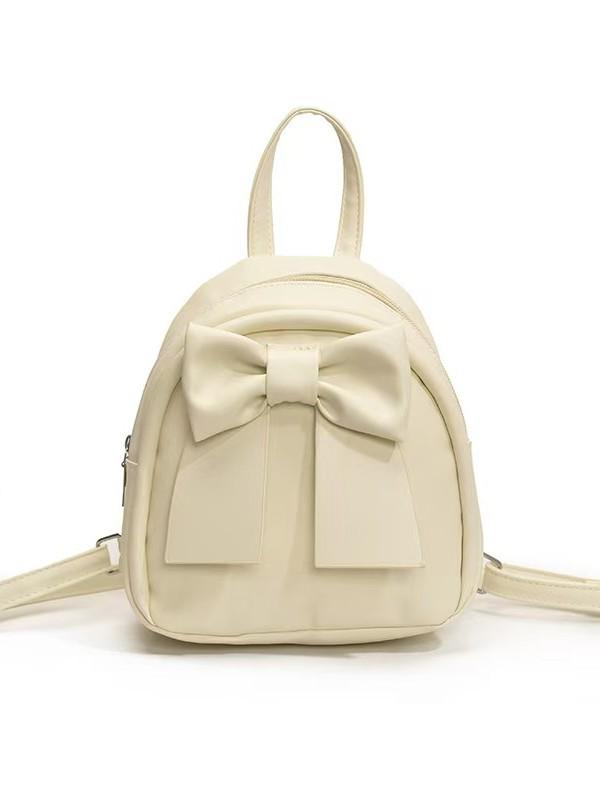 Korean Style Women's Bow Backpack - 2025 New Sweet Fashion Handbag, High Value Small Backpack for Outings