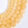 Natural Beige Yellow Jade Round Loose Beads for DIY Bracelet and Necklace Accessories